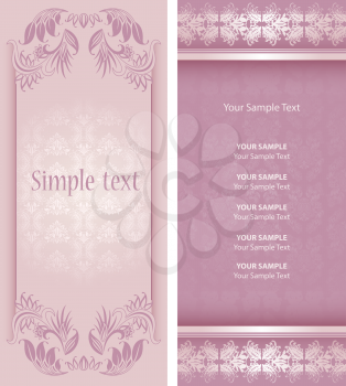 Perfect as invitation, announcement, greeting card, menu and more. For example a invitation wedding.