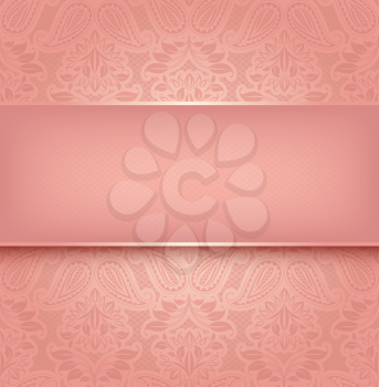 Decorative pink template - Vector illustration 10eps