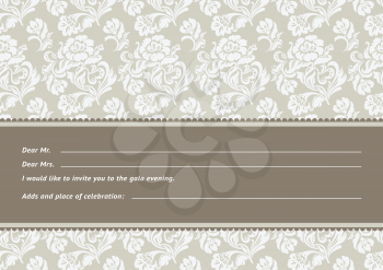 Flower background with lace, seamless, vector dseign