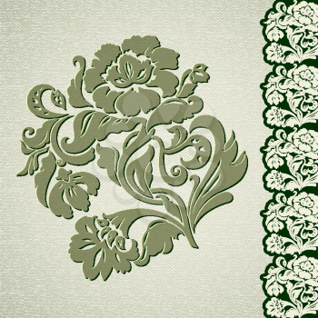 Flower vintage lace, vector illustration 10eps