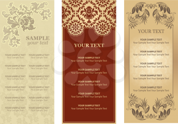 Vector Restaurant menu, ornament, flowers