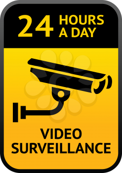 Label video surveillance sign