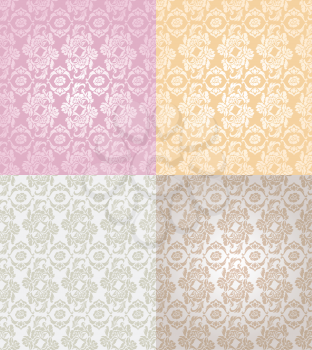 Vector. Seamless pattern, decorative background, ornament floral