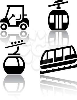Set of transport icons - Recreation, vector illustration