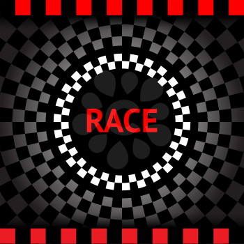 Race-square-black-background, vector illustration 10eps