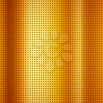 Metallic perforated scratched gold sheet