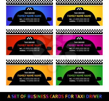 Business card taxi set two