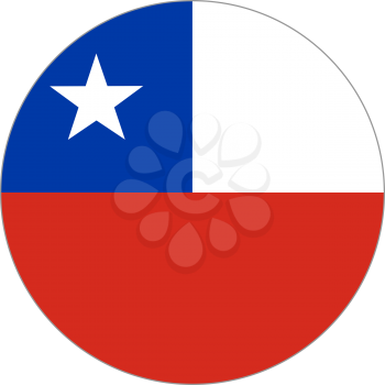 Flag, vector illustration circular shape on white background