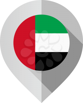 Marker with flag for map, vector illustration on white background