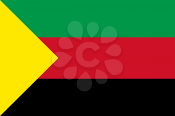 Flag of Azavad. Rectangular shape icon on white background, vector illustration.