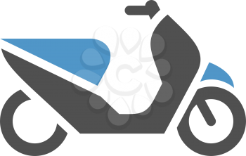 Scooter - gray blue icon isolated on white background