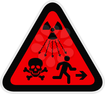 New Symbol Launched to Warn Public About Radiation Dangers, vector illustration