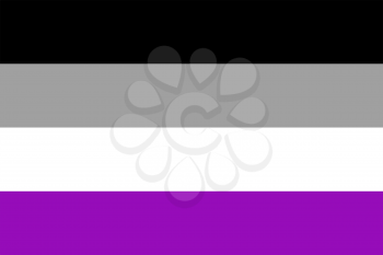 Asexual pride flag, vector illustration