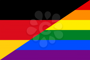 German Gay vector flag or LGBT