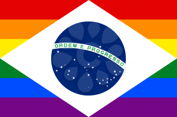 Brazilian Gay vector flag or LGBT