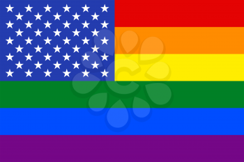 United States Gay vector flag or LGBT