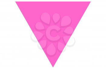Lesbian pride symbol, pink triangle