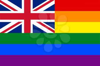 English Gay vector flag or LGBT