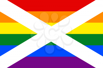 Scottish Gay vector flag or LGBT