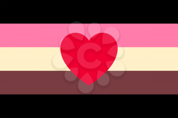 Fat fetish pride flag, rectangular shape icon on white background