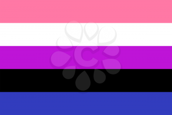 Genderfluid pride flag, LGBT symbol Isolated on white background