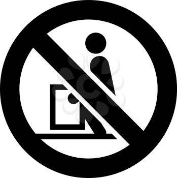 Heavy do not lift forbidden sign, modern round sticker
