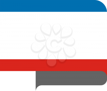 Flag of Crimea horizontal shape, pointer for world map