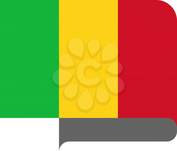 Flag of Mali horizontal shape, pointer for world map