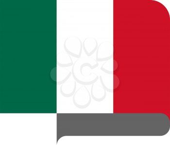 Flag of Mexico horizontal shape, pointer for world map