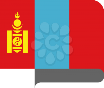 Flag of Mongolia horizontal shape, pointer for world map