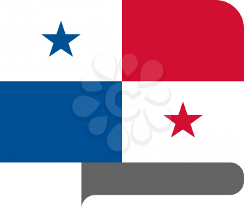 Flag of Panama horizontal shape, pointer for world map