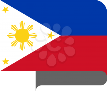 Flag of Philippines horizontal shape, pointer for world map