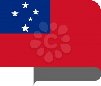 Flag of Western Samoa horizontal shape, pointer for world map