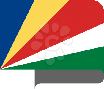 Flag of Seychelles horizontal shape, pointer for world map