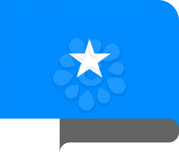 Flag of Federal Republic of Somalia horizontal shape, pointer for world map