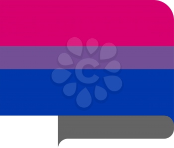 Bisexual pride flag, vector illustration