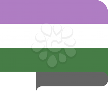 Genderqueer pride flag, vector illustration