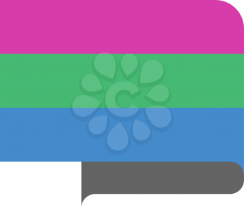 Polysexual pride flag, vector illustration