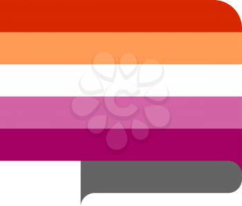New Lesbian pride flag created in 2018, vector illustration