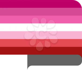 Lipstick Lesbian flag, vector illustration