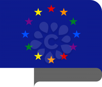 European Union LGBT flag, vector illustration