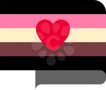 Fat fetish pride flag, vector illustration