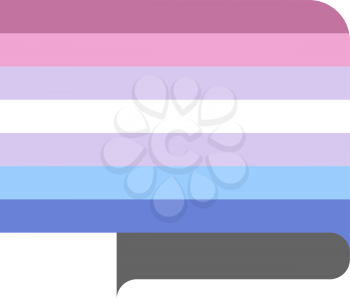 BiGender Pride Flag, vector illustration