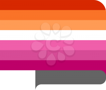 Lesbian pride flag, vector illustration