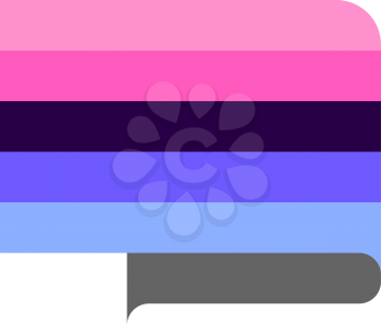 Omnisexual pride flag, vector illustration