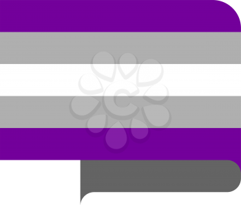 Graysexual pride flag, vector illustration