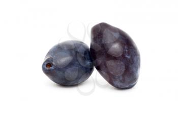 plums isolated on white background 