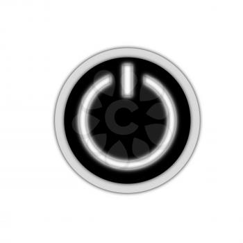 power round  icon on white background