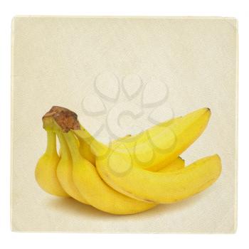 bananas isolated on retro background
