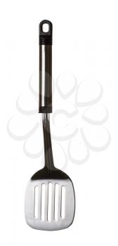 Stainlees Steel kitchen spatula on white background
